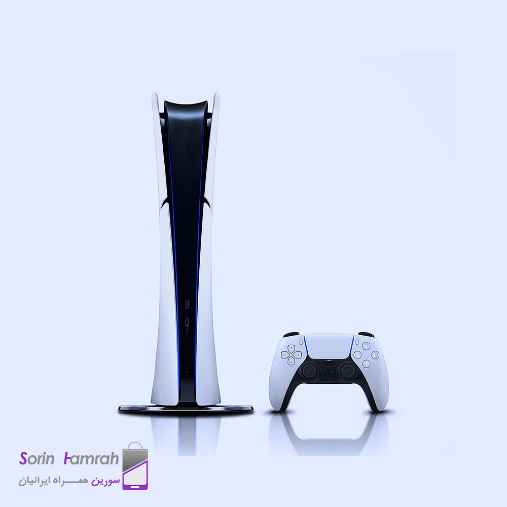 پلی استیشن 5 اسلیم دیجیتال به همراه دسته اضافه سفید PlayStation 5 Slim Digital Edition with White DualSense Controller